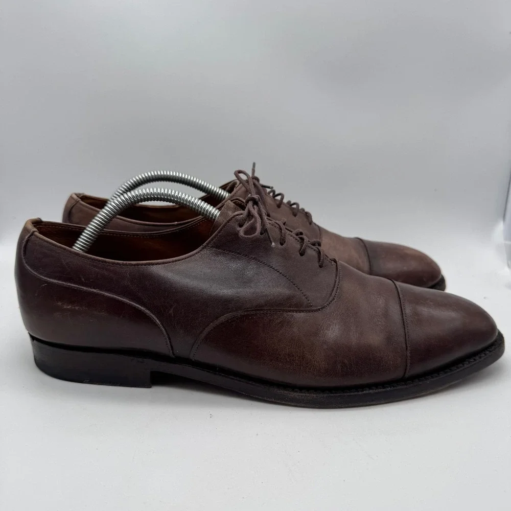 Royal Tweed Cheaney of England Mens Brown Leather‎ Oxford Dress Shoes